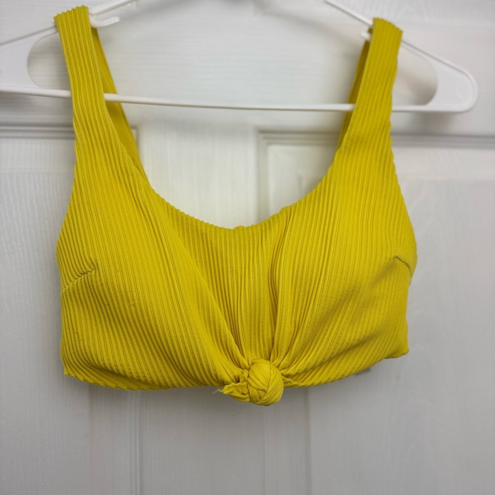 Hollister Bright Yellow Ribbed Bikini Top - Picture 1 of 4